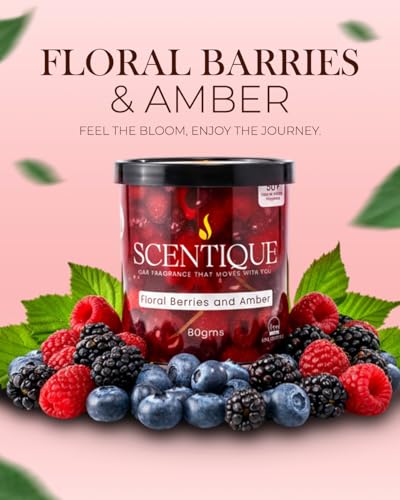 Image of Gel Based Car Air Freshener - Floral Berries & amber (80g) | Long Lasting Cup Holder Perfume Can | Strong Odor Eliminator | Automotive Interior Accessories;FBF