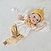 Cloveray Reborn Baby Doll, 12-Inch Realistic Newborn Baby Doll, Full-Body Vinyl Baby Dolls for 3+ Ages, Gifts, Collect (Yellow(Open Eyes))
