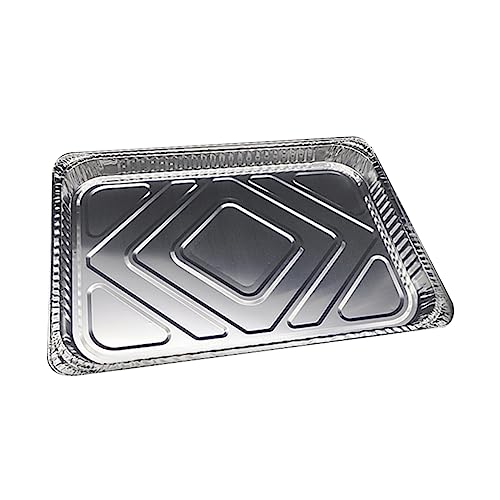 Ciieeo Set of 10 Aluminum Foil Trays BBQ Drip Pans Recyclable Grease Catch Pans for Clean Cooking Experience