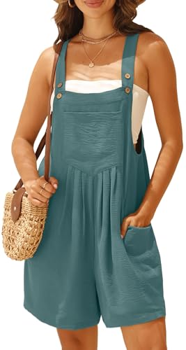 GRECERELLE Overall Shorts For Women Casual Adjustable Loose Womens Rompers with Pockets 2026
