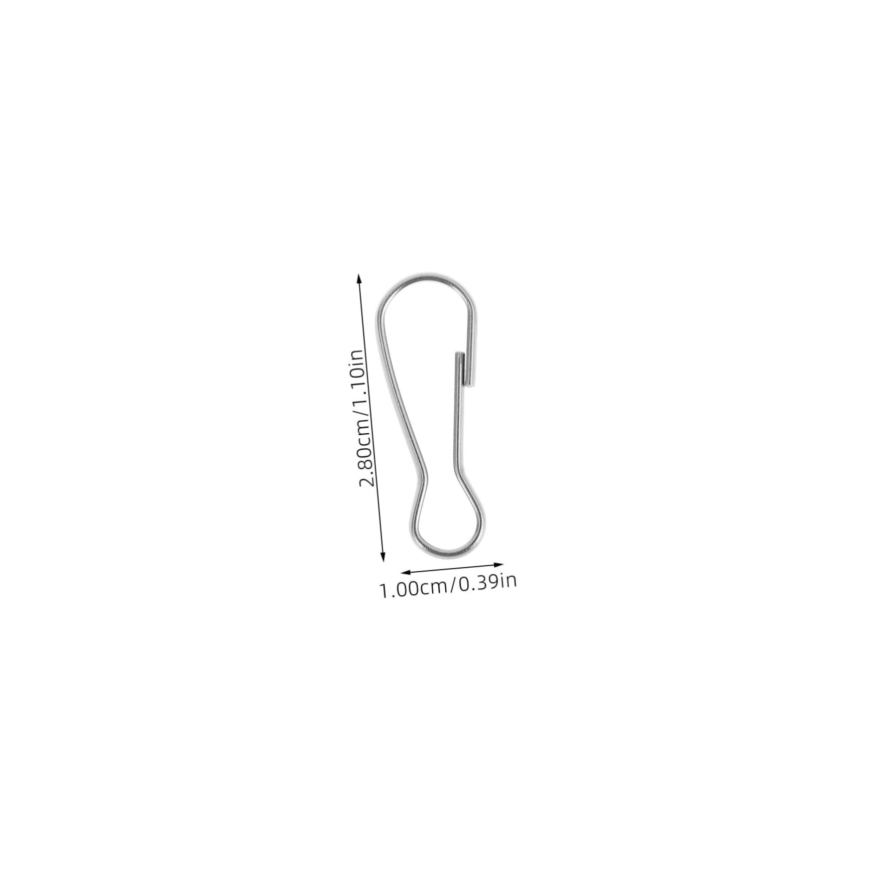 HEALLILY Metal Snap Button Connection 100pcs Spring Snap Hooks Keychain Hooks Small Spring Clips Buckle for Keychains