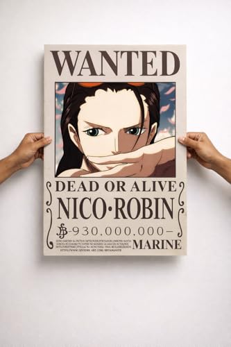Image of Nico Robiin Wanted Poster - A3 Size Wall Art Prints (300 GSM Matte Finish) L-42CM X W-30CM | 0ne PiEece Anime Wall Art | Elegant Pirate Bounty Design | Premium Matte Anime Print | Otaku Room Decor | BOND VERSE