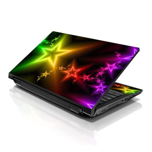 Image of LSS Laptop 15 15.6 Skin Cover with Colorful Night Stars Pattern for HP Dell Lenovo Apple Asus Acer Compaq - Fits 13.3 inch 14 inch 15.6 inch 16 inch (2 Wrist Pads Free)