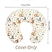 Nursing Pillow Cover for Baby Boy and Girl, Ultra Soft Comfortable Stretchy Removable Slipcover for Newborn Breastfeeding Pillows, Woodland Animals