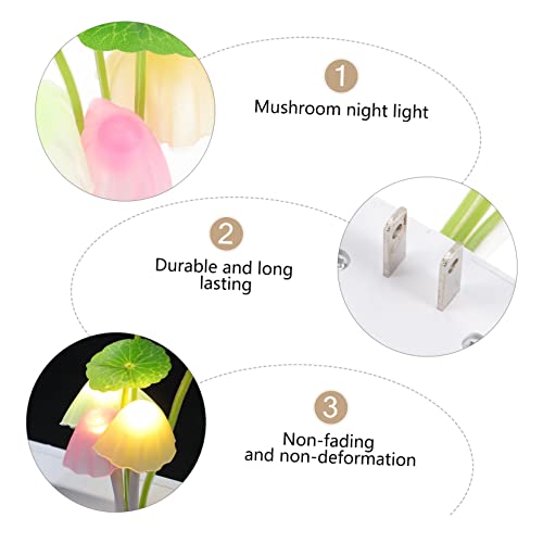 Ipetboom 3pcs Lámparas de Mesa de Noche Hongo LED miniatura 6
