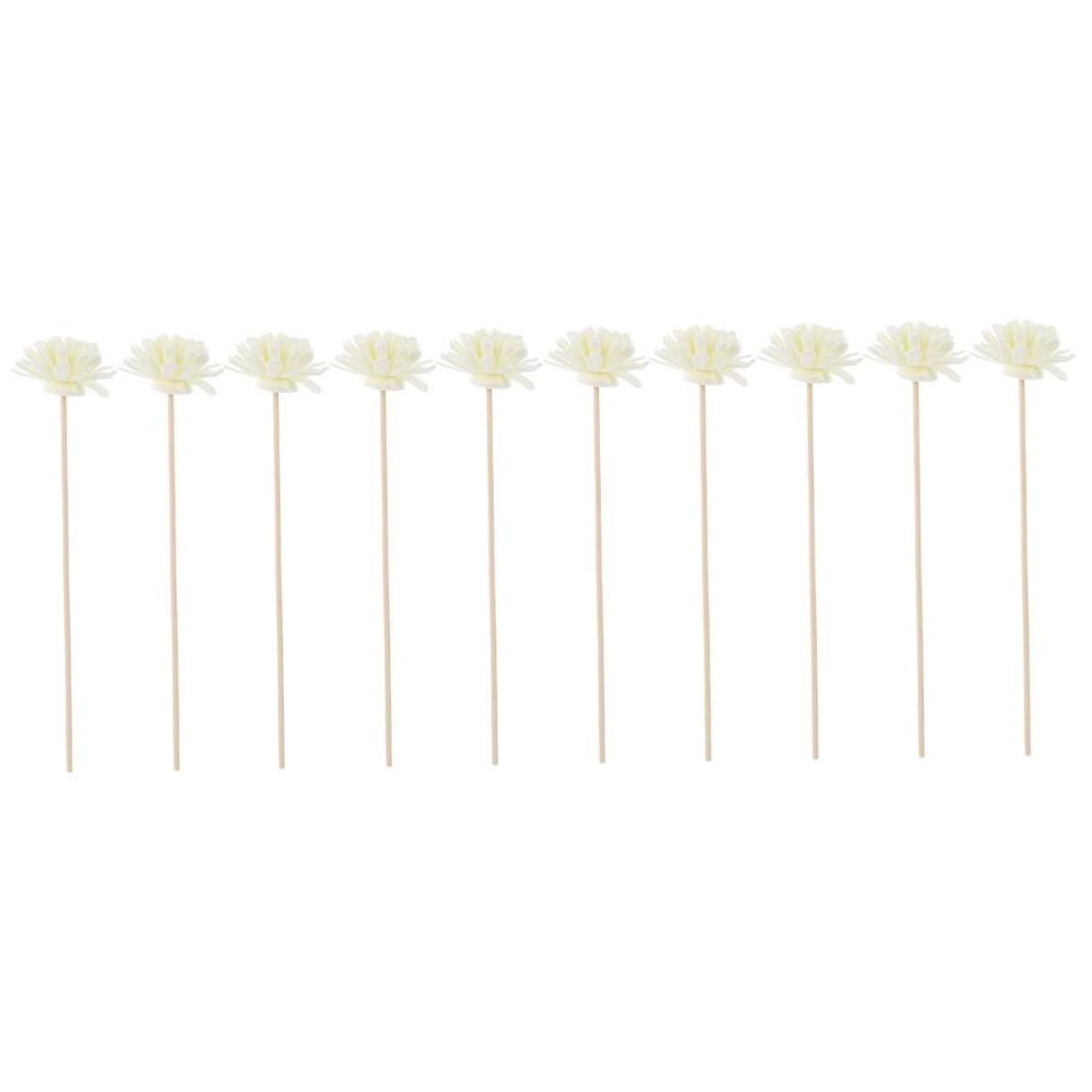 Cabilock 10pcs Aromatherapy Rattan White Essential Oil Incense Stick Pe Flower Office