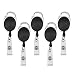 Heavy Duty Retractable Badge Holders (5 Pack) with Carabiner Reel Clip with 24" Cord - U.S. Veteran Owned Company Military Approved