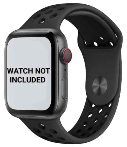 Image of TechMount Silicone Luxury Dotted Sports Watch Band Strap Compatible with Apple Watch Straps 42mm 44mm 45mm 46mm 49mm iWatch Ultra & SE & Series 8 /7 /6 /5 /4 /3 /2 /1 Breathable Replacement Strap