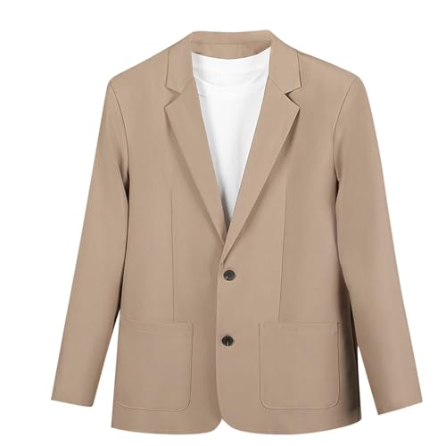 Cambkatl Men's Long Sleeve Blazers Loose Single Breasted Sport Coats Lightweight Open Front Casual Business Suit Jackets3