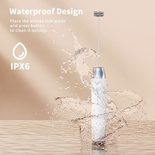 Image of Maestri House LunaFro Rechargeable Milk Frother,Stand & 2 Detachable Whisks