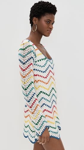 Saylor Women's Siera Rainbow Crochet Mini Dress4