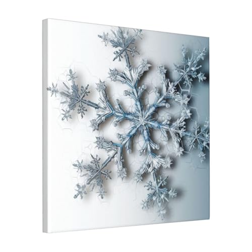 Toile murale moderne et impression flocon de neige de 40,6 cm