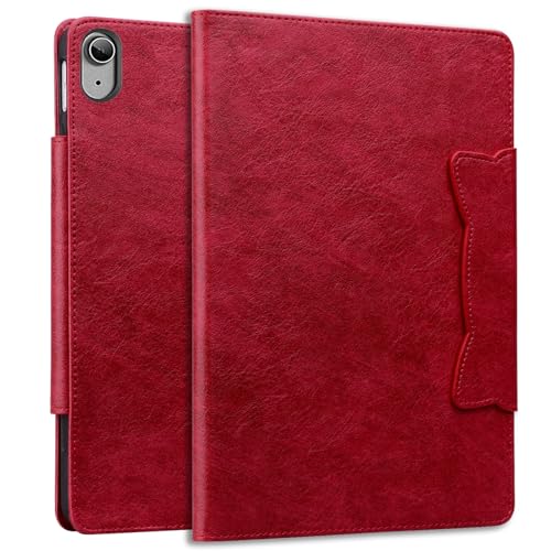 Protection iPad 10e génération 10.9 pouces 2022 étui magnétique rouge PU
