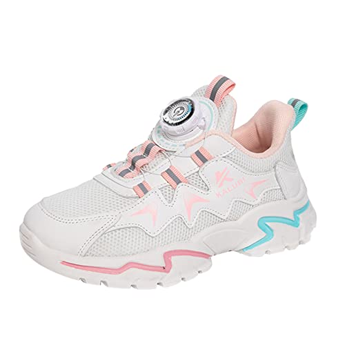 Fashion All Seasons Children Sports Girls Boys Run Flat Bottom Non Slip Elastic Band Colorblock Sparkly Slip on Shoes (Red, 12-12.5 Years Big Kids)