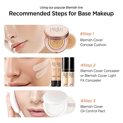 Hanskin Blemish Cover Oil Control Pact, Facial Oil Control Powder Absorbs Sebum, Travel Size Oil Control Mineral Makeup Powder Pact With Soft And Matte Skin Finish With Sebum Control And Removes Oil #TOP5