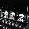 Skull Car Vent Clips Air Freshener – Halloween Skeleton Resin Decoration | Cute Aromatherapy Ornament with Peach Scent for Car Truck RV Van Home Workplace Travel Vehicle Interior Fragrance Accessory #1