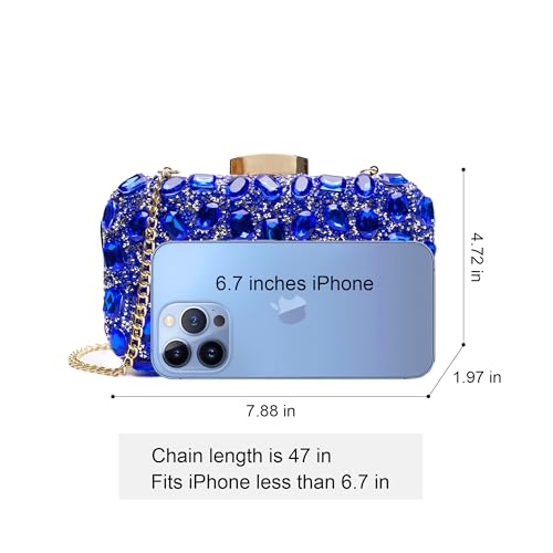 Image of Gemstone Clutch Purse, Rhinestone Purse | Evening Clutch for Women Wedding Party, Crystal Evening Bag for Women Evening