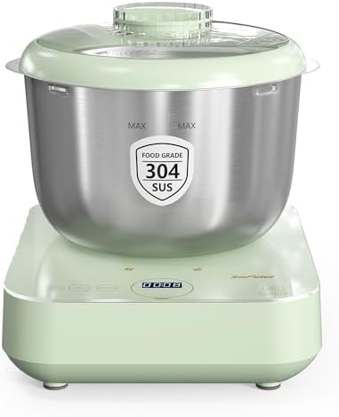 Sunvivi Electric Dough Maker with Weighing Function,5.2QT Dough Mixer with Ferment Function,Household Bread Maker Kitchen Flour Kneading Machine with Stainless Steel Bowl,Face-up Touch Panel