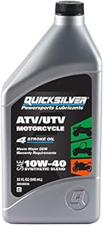 Quicksilver 8M0166408 10W-40 Synthetic Blend ATV/UTV/Motorcycle Oil – 1 Quart