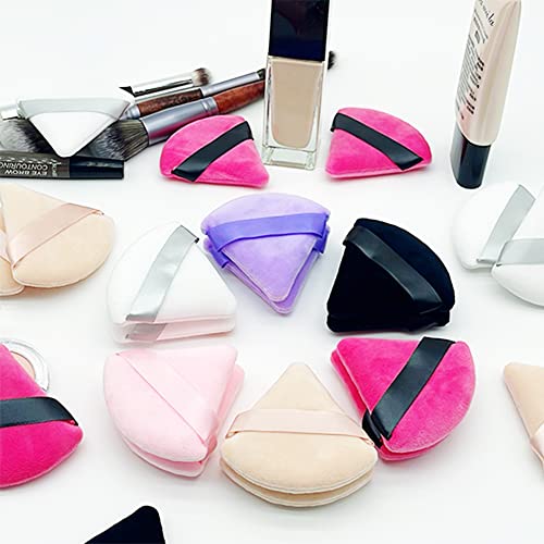 12 Pieces Triangle Powder Puff Soft Makeup Puff For Face Loose Powder Cosmetic Foundation Sponge Wet Dry Makeup Tool Black #TOP6