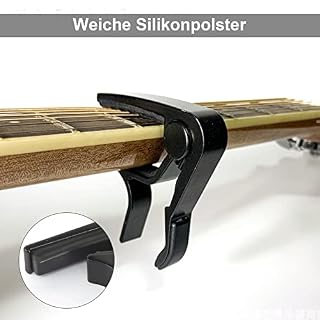 Capo Lot de 2 accessoires de guitare Premium Capo pour guitare acoustique et ukulélé Noir Bleu – Image 4