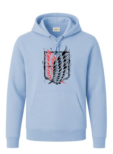 Image of ADRO Mens Abstract Graphic Hoodie | 320 GSM Cotton Poly Fleece | Regular Fit Contemporary Artistic Sweatshirt for Winter & Streetwear