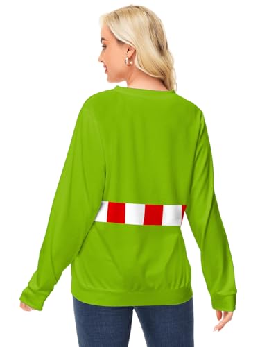 Deerose Moletom feminino de Halloween com estampa de Ação de Graças, blusa de manga comprida de Nata