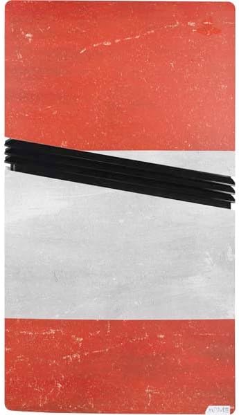Skinit Decal Gaming Skin Compatible with PS5 Pro Console - Distressed Austria Flag Design