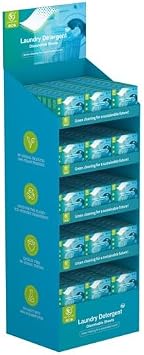 Laundry Detergent Sheets - Eco-Friendly, 60 Sheets, Up to 120 Machine or Hand Washes, Tearable for Precision Loads, Biodegradable, Compact, Hypoallergenic, Perfect for Travel, Camping, and Home Use