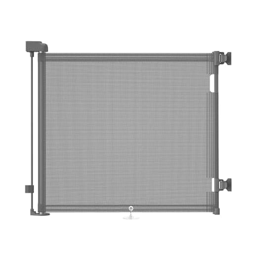 Wodondog Puerta Seguridad Bebé Extensibles, Barrera Seguridad Nños y Perros, 0-150 cm Retráctil Vallas para Escaleras y Pasillos, Interiores y Exteriores