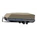MSC Trailerable Pontoon Boat Cover 300D UV,Mainre Grade, Color Grey,Pacific Blue Available (Beige, Model A - Fits: 17' to 20'L Beam Width to 96")