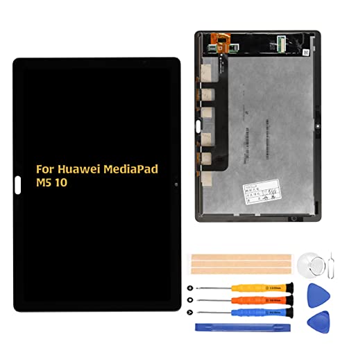 AMIND for Huawei MediaPad M5 Lite 10 LCD Touch Screen Display BAH2-L09 BAH2-W09 BAH2-W19 Screen Replacement Full Assembly Digitizer with Free Repair Tools (Black)