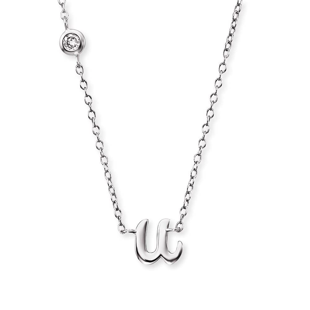 Engelsrufer Angel Whisperer ERN-INITIAL-U Pendant with Chain Letter U with Synthetic Zirconia