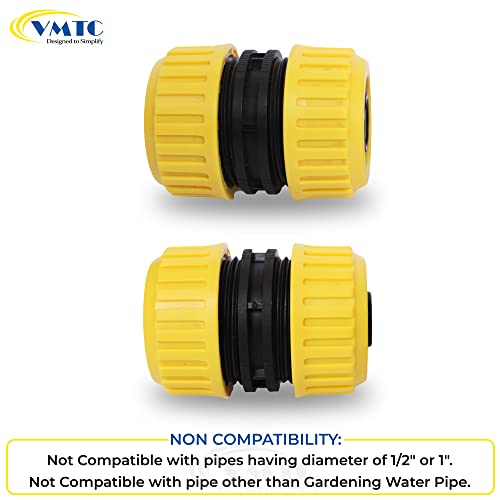 Image of VMTC Garden Pipe Connectors Set (3 /4 inch): 2-Piece Kit for Secure, Leak-Free & Effortless Connection