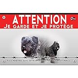Panneau métal Attention au chien chien bouvier des flandres
