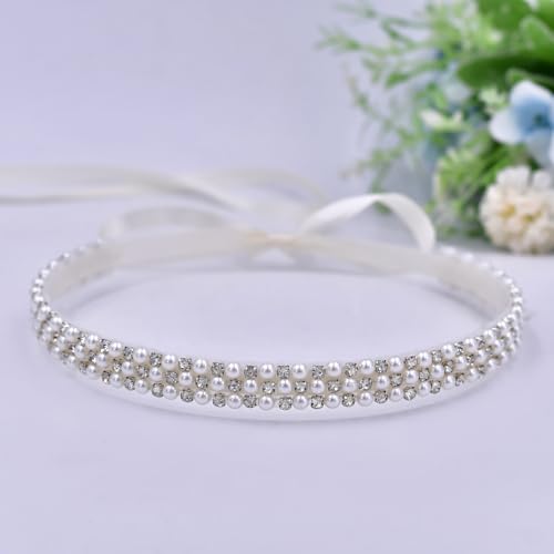 HONGMEI Wedding Belt Pearl Bridal Belt Rhinestone Wedding Dress Accessories4