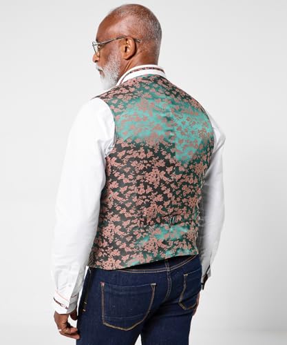 Gilet checked waistcoat homme chic avec patterned lining