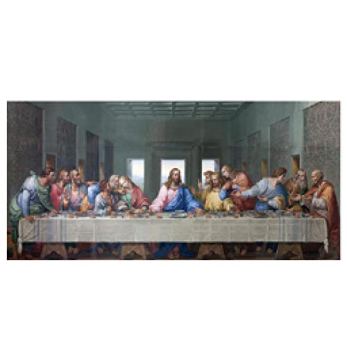 Tableau La Cène de Léonard de Vinci poster décoration murale pour grand salon