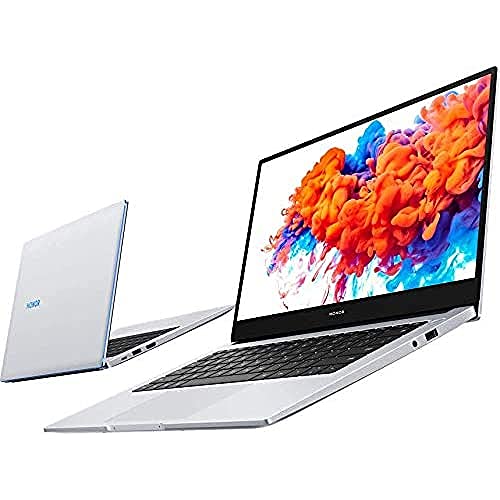 HONOR MagicBook 14 Laptop, 35,56cm (14 Zoll), Full HD IPS, 256 GB PCIe SSD, 8 GB RAM, AMD Ryzen 5 3500U, Fingerabdrucksensor, Windows 10 Home - Mystic Silver