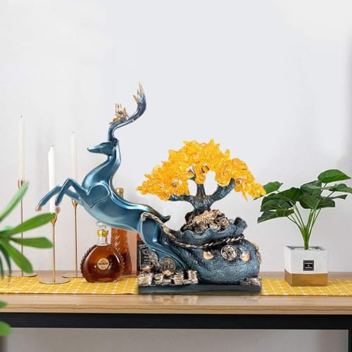 Árbol de cristal Feng Shui para decoración del hogar, promueve la prosperidad, el espíritu saludable y la energía positiva en la mesa del comedor