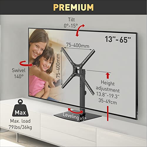 Support TV de table inclinable universel charge 25kg compatible LED OLED - 2