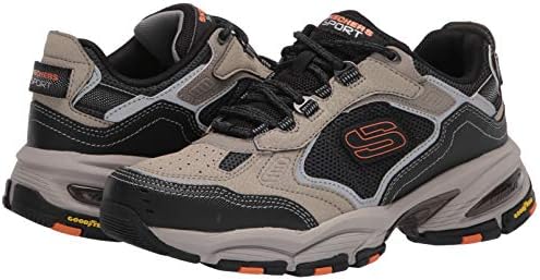 Skechers mens Skechers Men's Vigor 3.0 With Goodyear Rubber Outsole Oxford, Taupe/Black, 8.5 US | Image 6