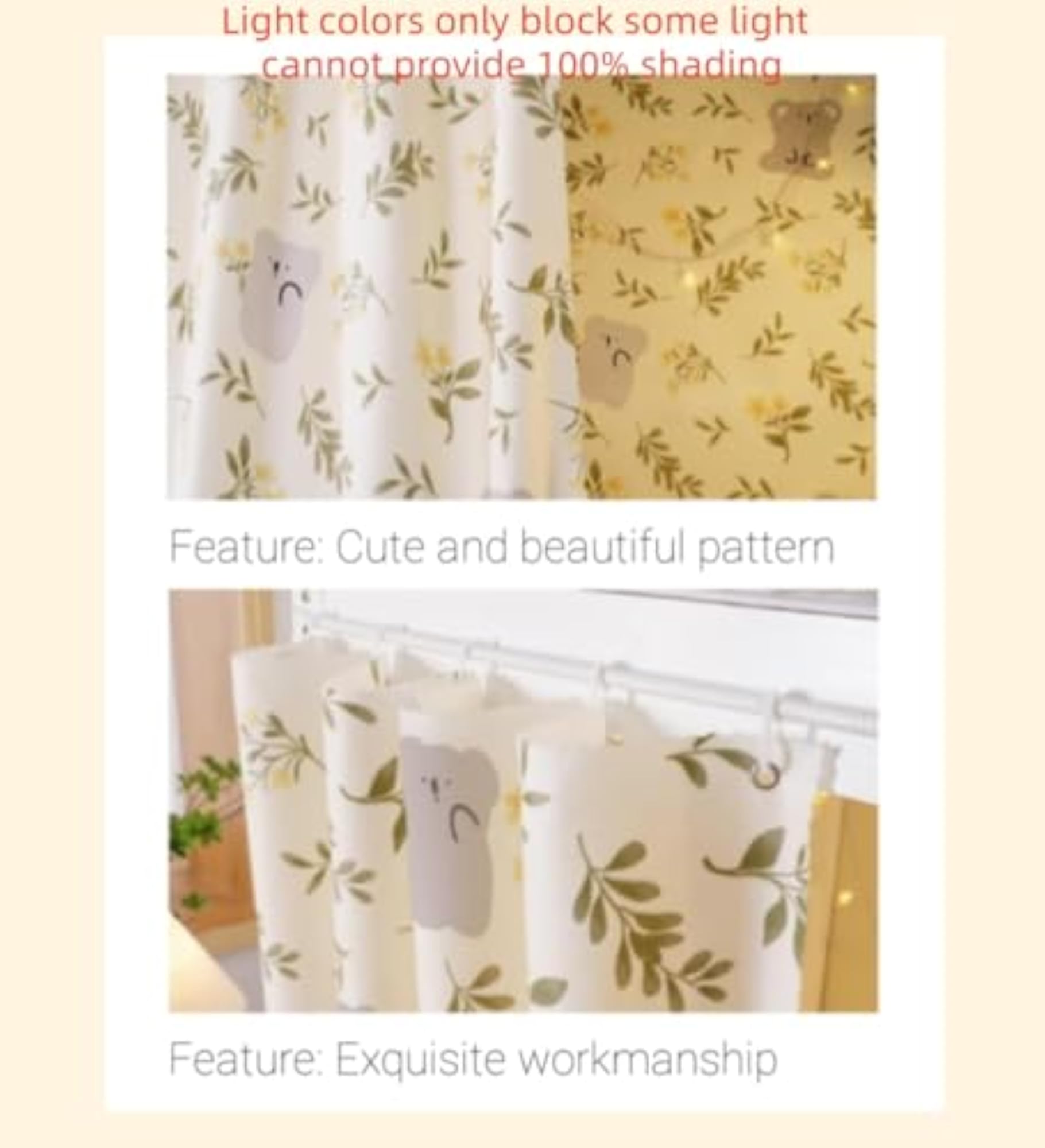 Dorm Bunk Bed Curtains Canopy, Privacy Blackout