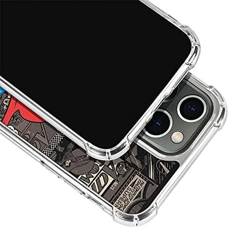 Skinit Clear Phone Case Compatible with iPhone 13 Pro - Officially Licensed DC Comics Superman Vintage Action Pose Pattern Design