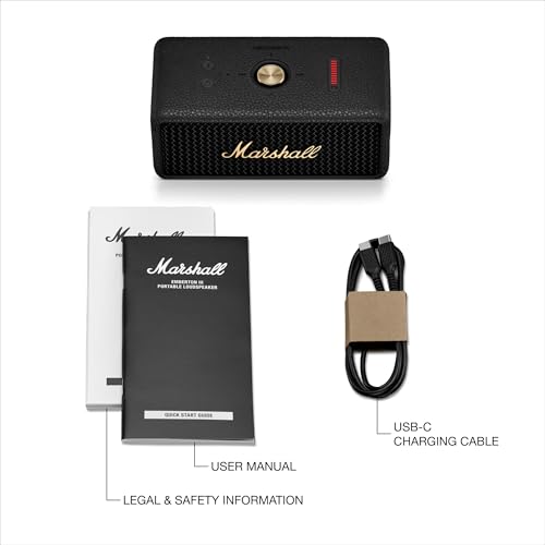 Marshall Emberton III Portable Bluetooth Speaker (Black & Brass) — view 9