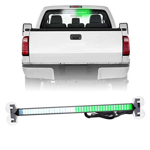 Clidr Emergency Traffic Advisor Strobe Lights 80 Led Strobe Light Bar Safety Hazard Warning Interior Windshield Dash Lights Deck Split Mount for Construction Vehicles Trucks (White Green)