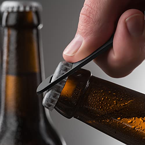 16 Pieces Stainless Steel Bottle Opener Bottle Shaped Can Openers Black Beer Opener Flat Handle Beer Bottle Opener For Home Kitchen Bar Restaurant Party Tools Supplies #TOP4