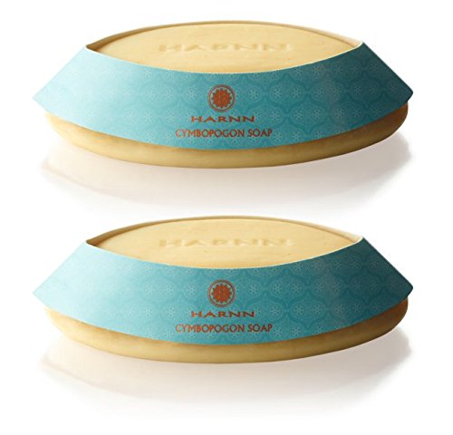 CYMBOPOGON SOAP BAR with NO PRESERVATIVES - (Lemongrass Oil, Rice Bran Oil, Coconut Oil, Palm Oil), 2 x 3.5