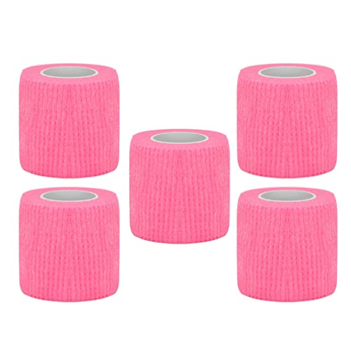 FOMIYES 5Pcs Sports Wrap Vendas de Envoltura Conforme Rollo de Algodón Wrap Rollable Bandilla Atlética Rolls Band para Los Dedos de Los Dedos de Los Pies Aire Lesiones Deportivas