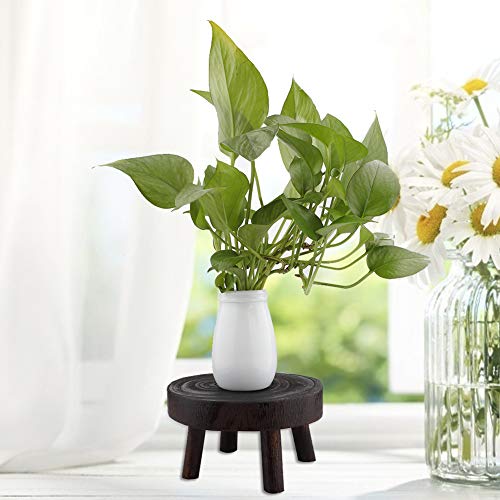 Yuiop Mini Wooden Stool Display Stand Modern Plant Stand, Flower Pot Holder Potted Rack Planter Supports Decorative Plant Holder Indoor Outdoor For Home, Garden, Patio(Not Pots) #TOP4